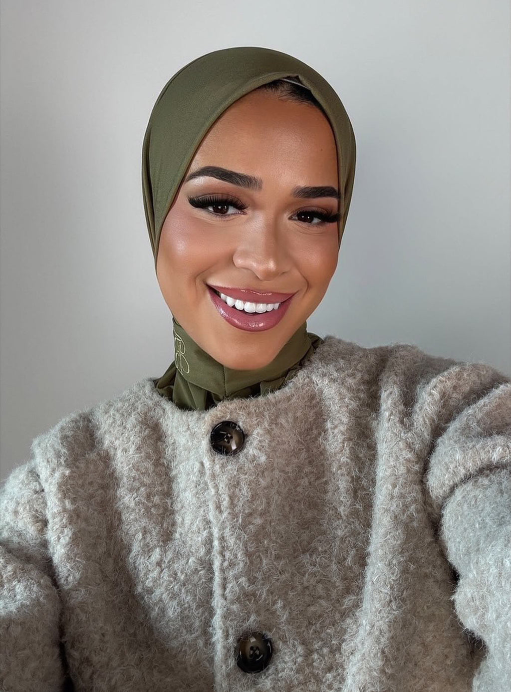 Instant hijab - Olive pearl