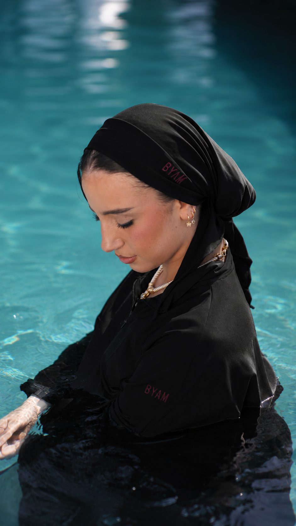 Turban - Noir logo bordeaux